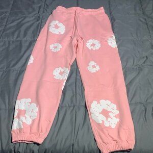 Denim Tears ‘The Cotton Wreath’ Sweatpants Pink Men’s Large